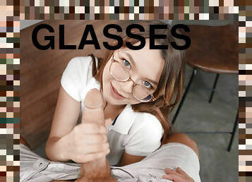 briller, svær, pussy, amatør, babes, tenåring, handjob, pov, kåt, naturlig