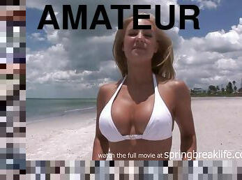 en-plein-air, public, étudiante, amateur, ados, pornstar, bikini