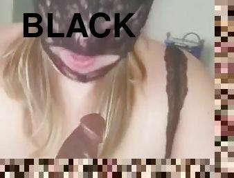 White whore serves her black king