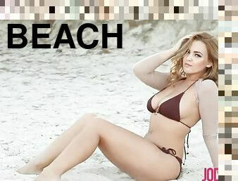 Jodie Gasson - Striptease at the beach