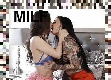 Milf Joanna Angel fucks her stepdaughter Maddy May with a dildo