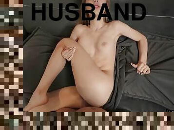My husband didnt come home so I had to have sex with his friend