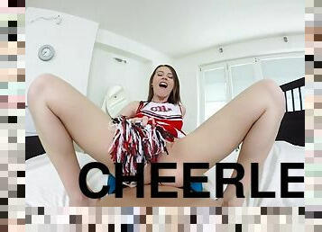 Beautiful teen cheerleader got fucked in a vr porn