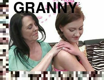 Beautiful granny and sweet teen girl