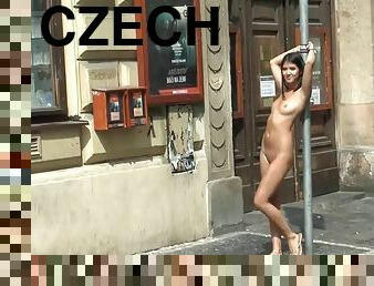 Young beauty l di completely naked on the streets of czech