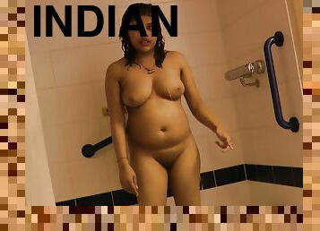 mandi, amateur, remaja, gadis-indian, muda18, semula-jadi, mandi-shower, solo, bergambar