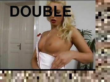 Blonde Angie gets double anal