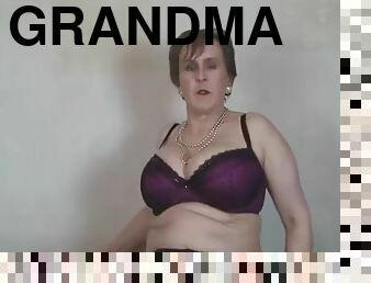 bedstemor, kæmpestor, onani, orgasme, bedste, legetøj, store-sorte-skønheder, europæisk, euro, dildo