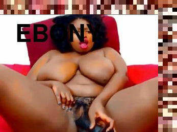 Bootylicious ebony bustydivadd masturbates her hairy pussy