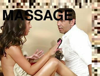 Massage loving smalltit babe cocksucking
