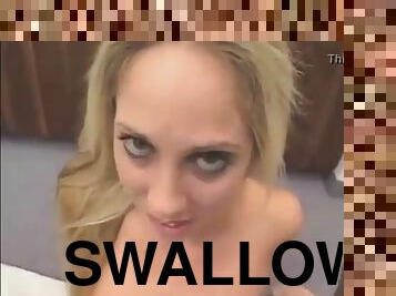 Swallowing sluts who love sperm