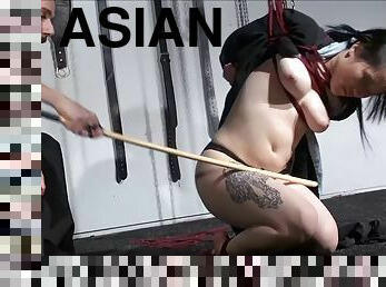 Whipped asian teen bdsm slave devils and suspe