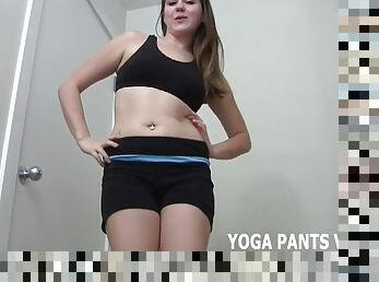These yoga pants really embrace my round ass well joi
