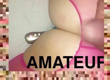 Amateur Wife Pink Bodystocking Pussy POV