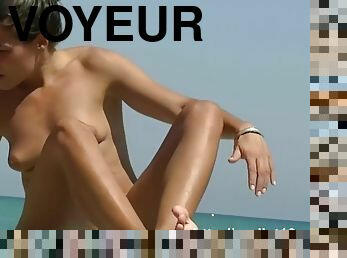 A ravenous voyeur loves making videos on the nude beach