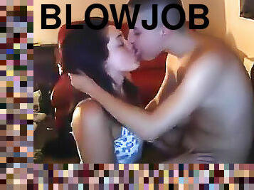 amatør, blowjob, hjemmelaget, kjæreste-girlfriend, webkamera, perfekt, brunette