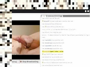 Risky Masturbation on Chaturbate! People in room beside me!