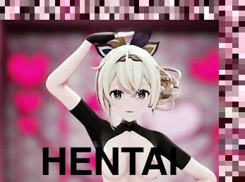 Kazama Iroha Hentai Undress Dance Lap Tap Love MMD 3D HoloLive Samurai Girl DARK PURPLE EYES