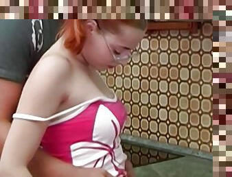 Fantastic German redhead makes her pussy happy