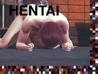 Hentai 3D Uncensored - Gery jerk off at the street