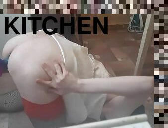 Sissy kitchen sex toy