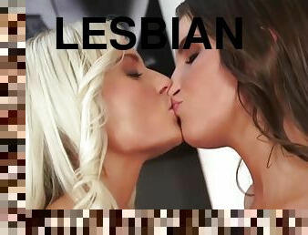 Fisted lesbian licks cunt