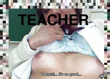 Teacher and the Asian cutie in class have great sex