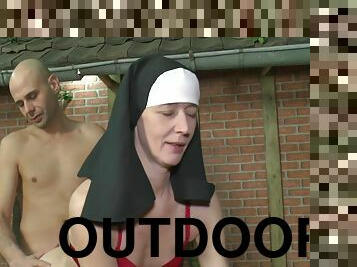 Nun Loves Fuck Outdoor 2 P1