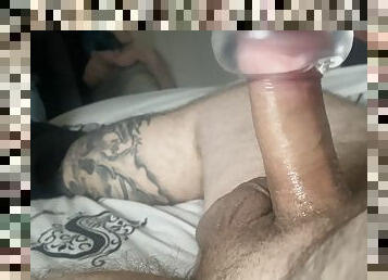 Solo Fleshlight play by myself with a nice creampie inside see through light so you can see the strokes up &amp; down clear.