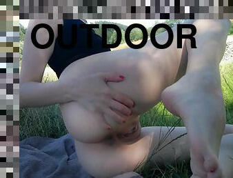 My slim body, fully naked outdoors!
