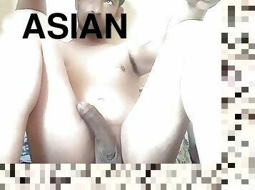 Asian boy masturbating