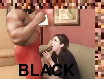 Big black cock rides a girl