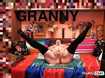 Crazy granny on webcam