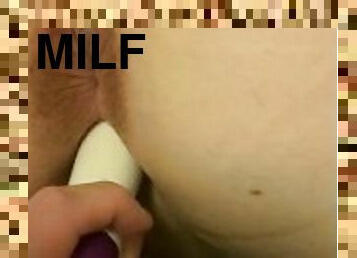 Getting fucked with a vibrator and cock