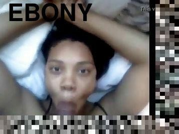 Ebony sucking dick facial