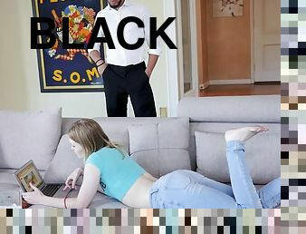A black dude shows his girlfriend what he loves