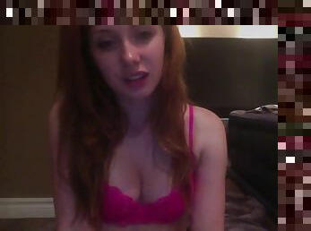 Amateur redhead gives jerk off instruction