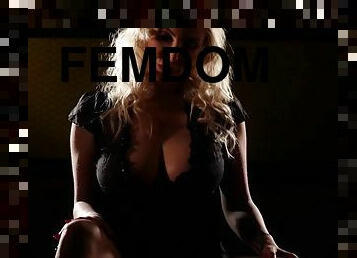 Femdom milf makes muscular slave satisfy her every desire