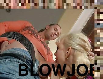 Blonde horny nanny