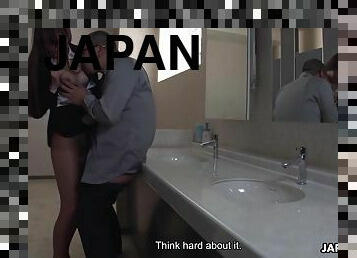 Japanese Office Lady Akari Asayiri Oral Sex With Men I Restroom Uncensored P1