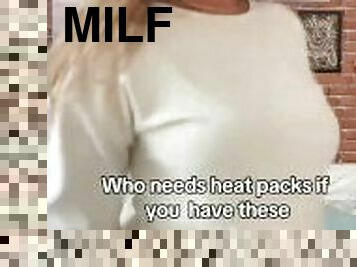 Hot blonde milf has more to offer than jsut heat packs