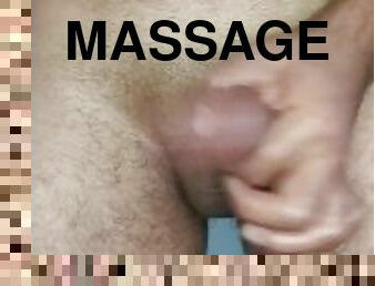 massage, ensam, kuk