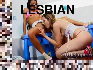 LITTLELUPE - Gorgeous petite lesbians finger and lick each other