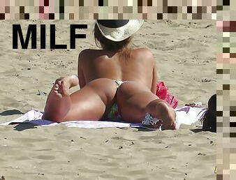 Amazing Ass Sexy Bikini Hot milf Backview at the beach