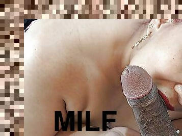 Milf sucking her stepson&#039;s cock