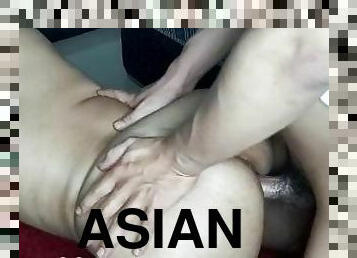 asiatisk, fisse-pussy, amatør, pikslikkeri, par, knepning, fillipinsk, våd, pik