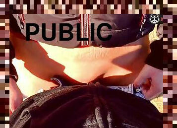 Real public cum panties