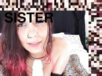 STEPSISTER BEGS TO SEE YOUR DICK! (pov, dildo suck, taboo roleplay)