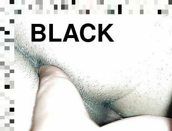 Black dick fucking small asshole and fingering 