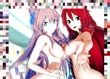 MARIA AND KANADE FROM SYMPHOGEAR HAVE LESBIAN SEX TOGETHER ???? UNCENSORED HENTAI